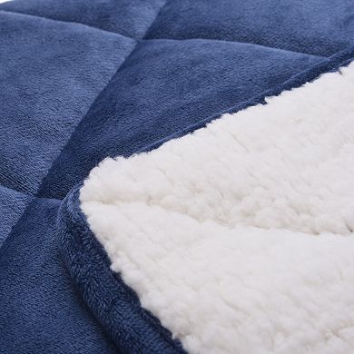 Dream On Velvet & Sherpa Foot Pocket Throw