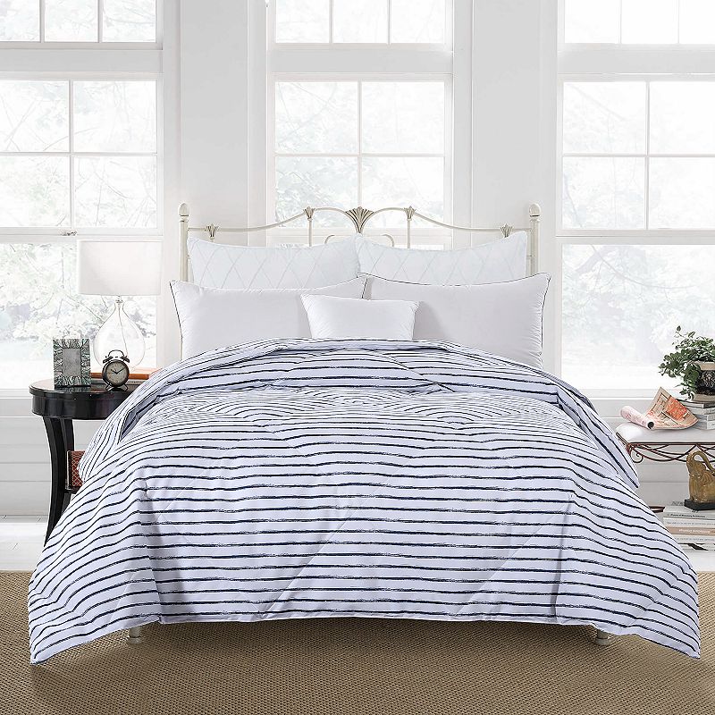 Dream On Soft Cover Nano Feather Comforter, Blue, King