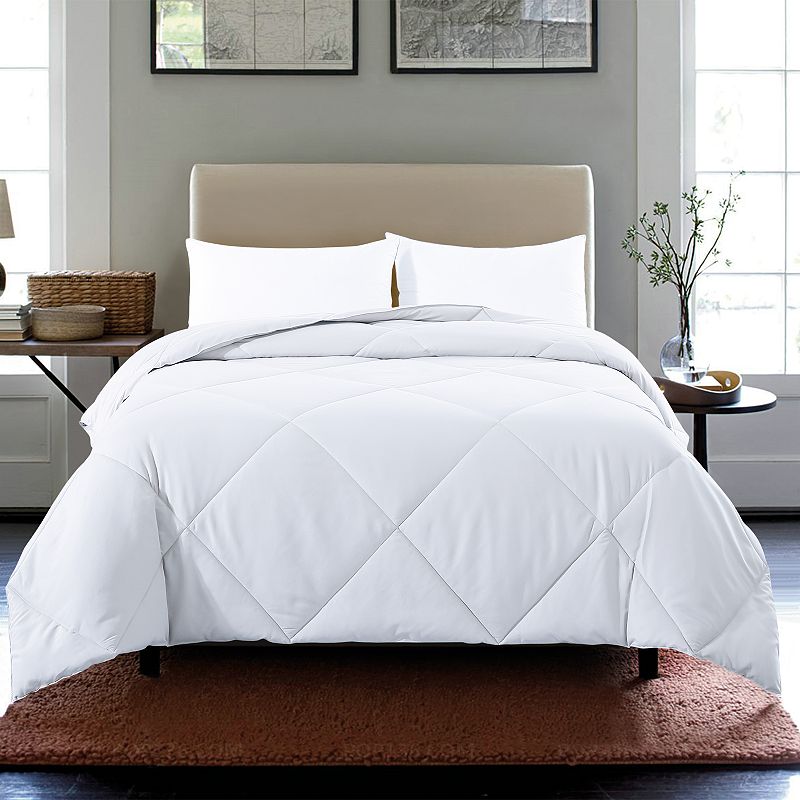 Dream On Soft Cover Nano Feather Comforter, White, King