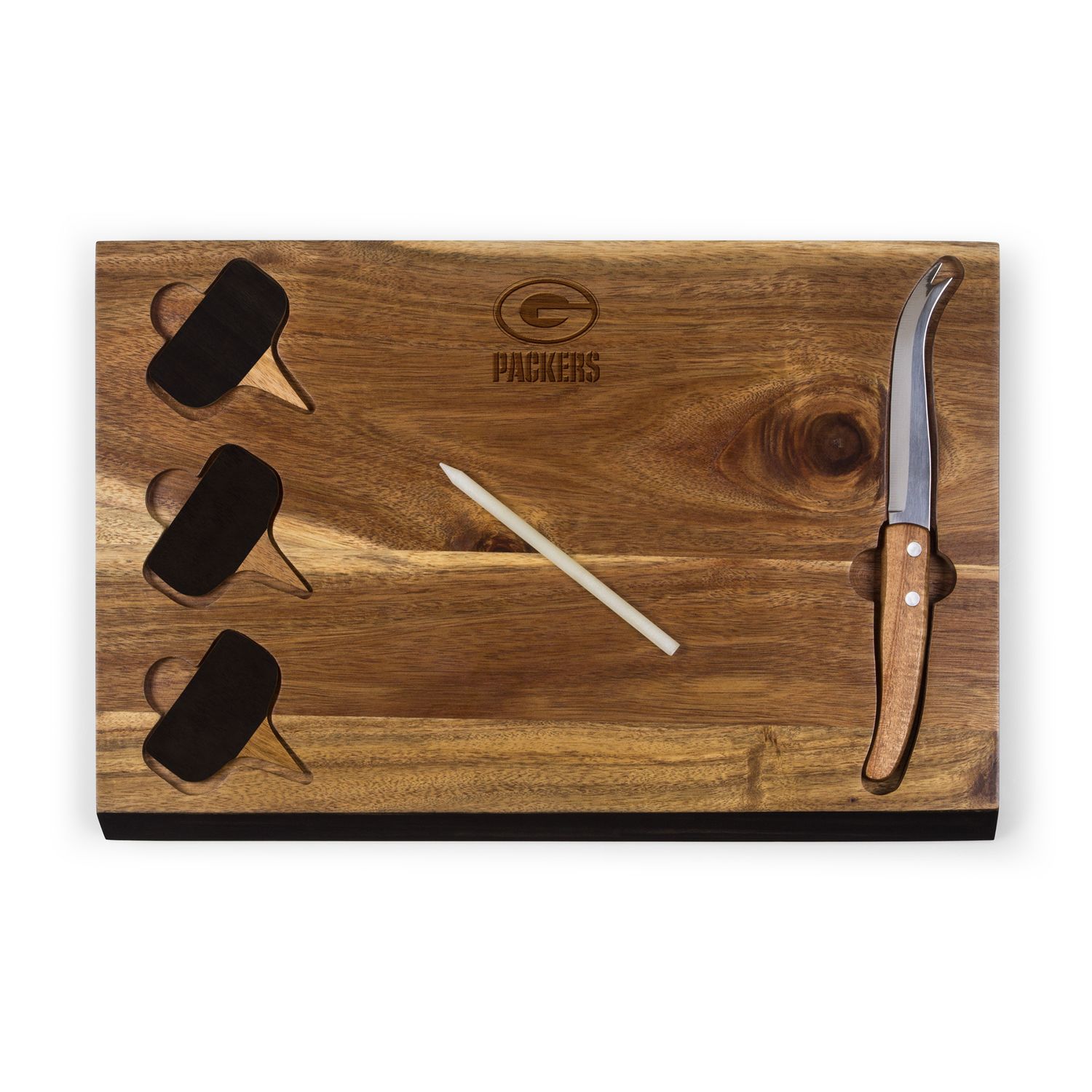 PICNIC TIME NFL Circo Cheese Board and Knife Set - Charcuterie Board Set -  Wood Cutting Board