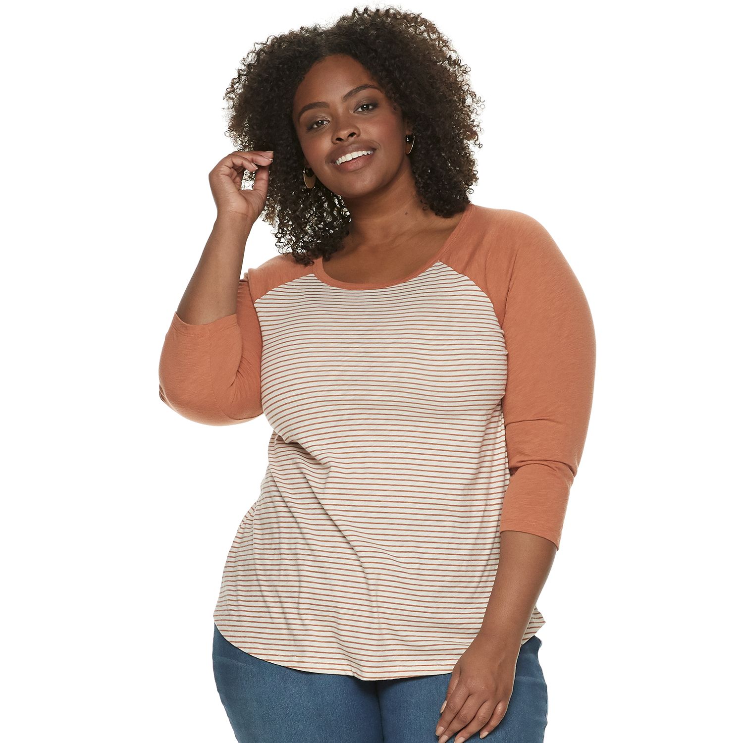 plus size raglan tee