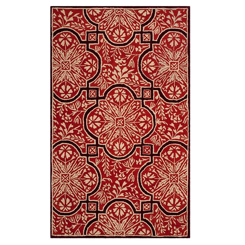 Safavieh Martha Stewart Cooke Vermillon Rug, Red, 4X6 Ft