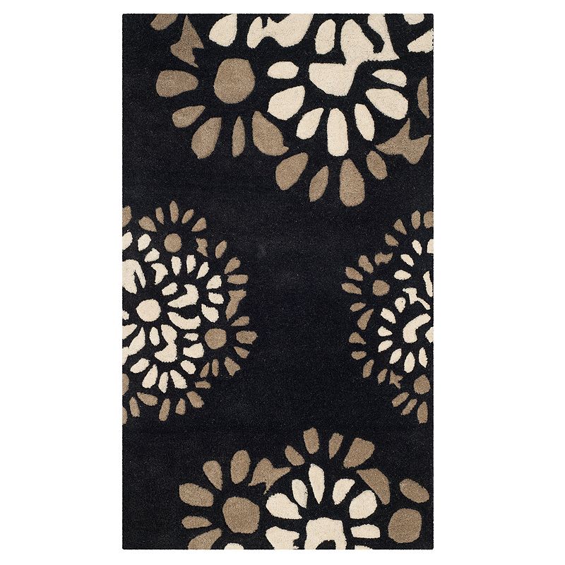 Safavieh Martha Stewart Chelsie Rug, Black, 4X6 Ft