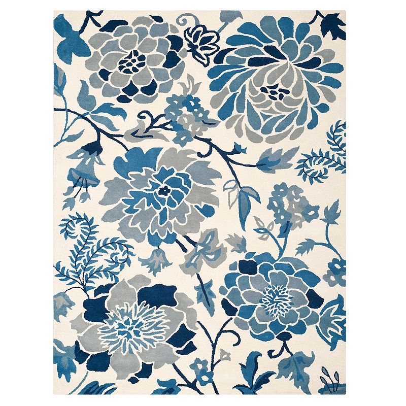 Safavieh Martha Stewart Claire Azurite Rug, Blue, 4Ft Rnd