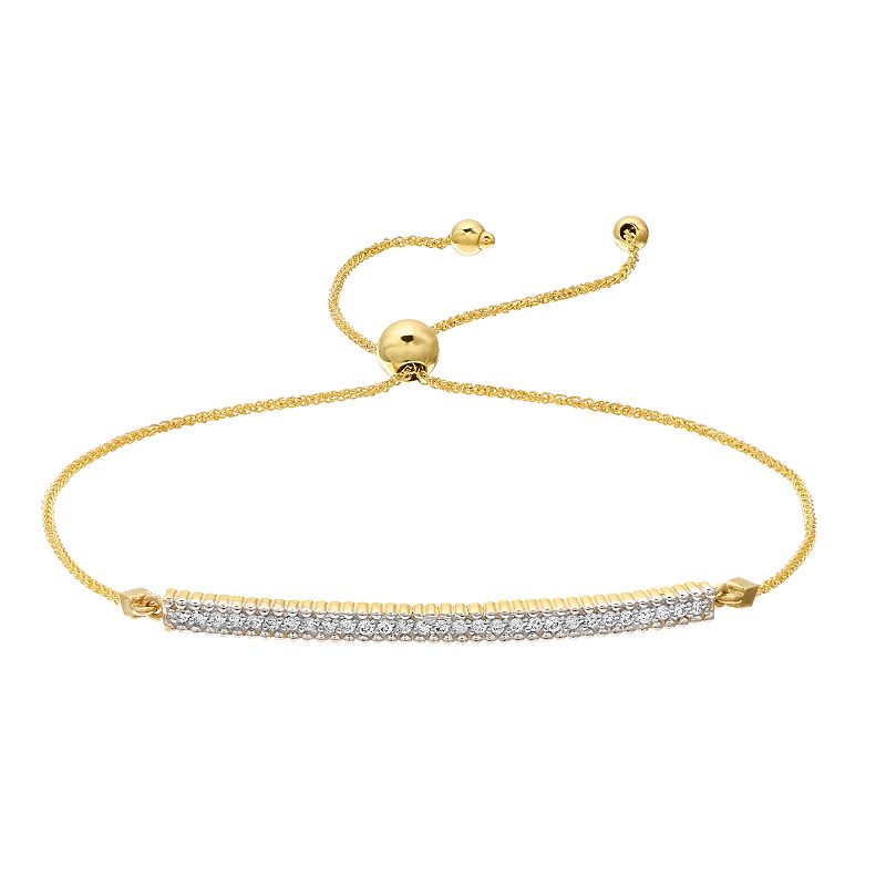53269100 1/4 Carat T.W. Diamond Bar Adjustable Bracelet, Wo sku 53269100
