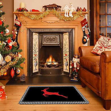 Bungalow Flooring Reindeer Houndstooth Premium Comfort Mat - 22" x 31"