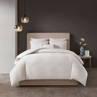 N Natori Cotton Blend 3 pc Comforter Set