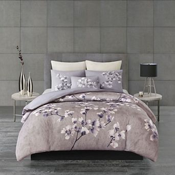 N Natori Sakura Blossom 3 pc Duvet Cover Set with Shams