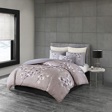 N Natori N Natori Sakura Blossom 3 Piece Duvet Cover Set