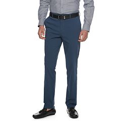 Men's navy skinny-fit dress pants