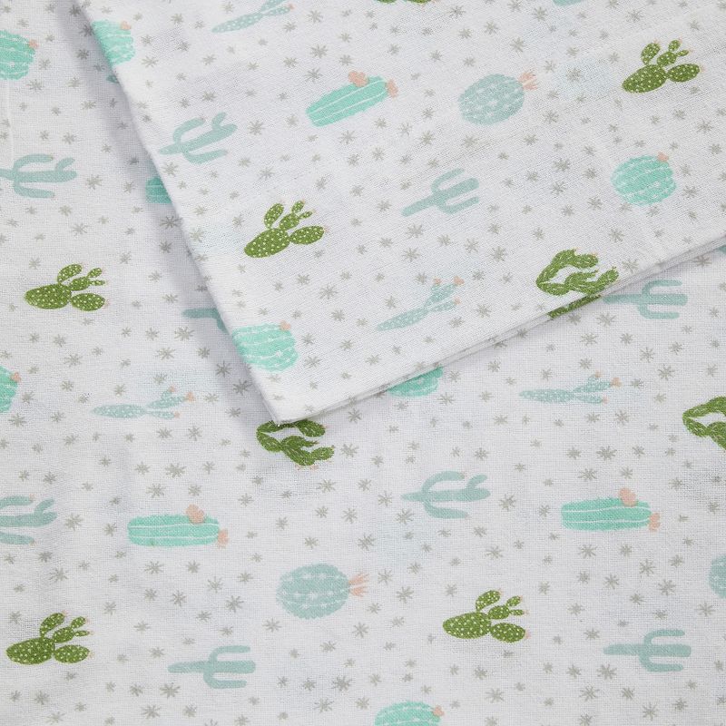 Intelligent Design Cozy Soft Cotton Flannel Sheet Set, Green, Twin