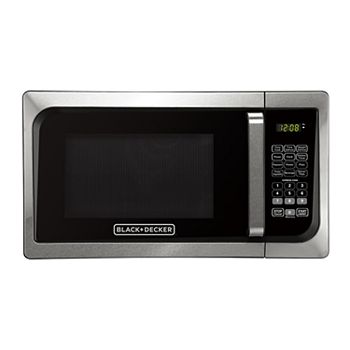 Black + Decker 0.9 Cu Ft 900w Digital Microwave Oven With Turntable In  Stainless, Microwave Ovens, Furniture & Appliances