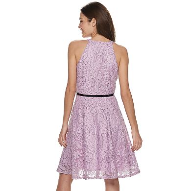 Women's ELLE™ Lace Fit & Flare Dress