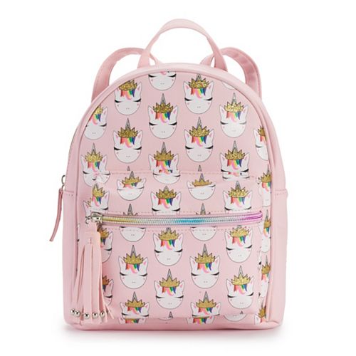 OMG Accessories Rainbow Crown Unicorn Mini Backpack