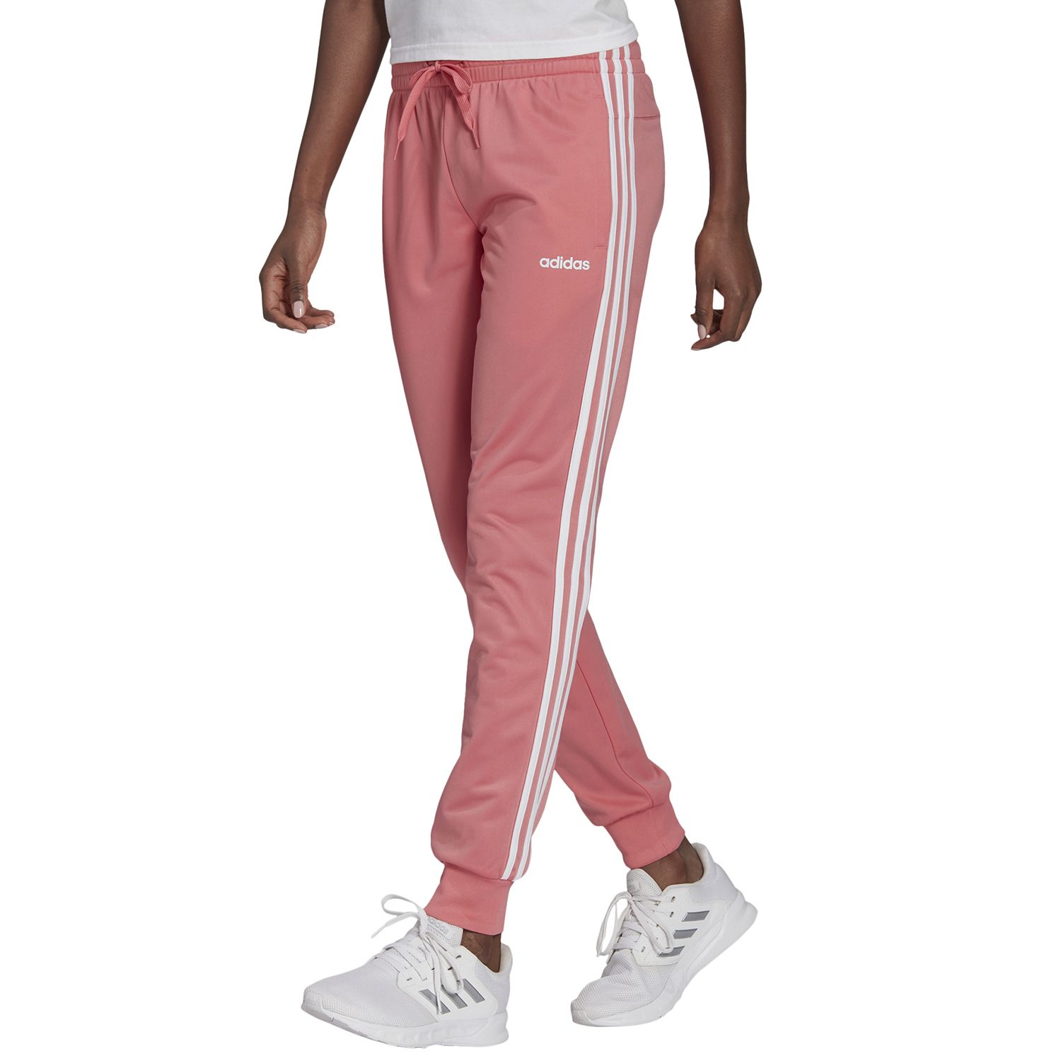 women's adidas pink stripe pants