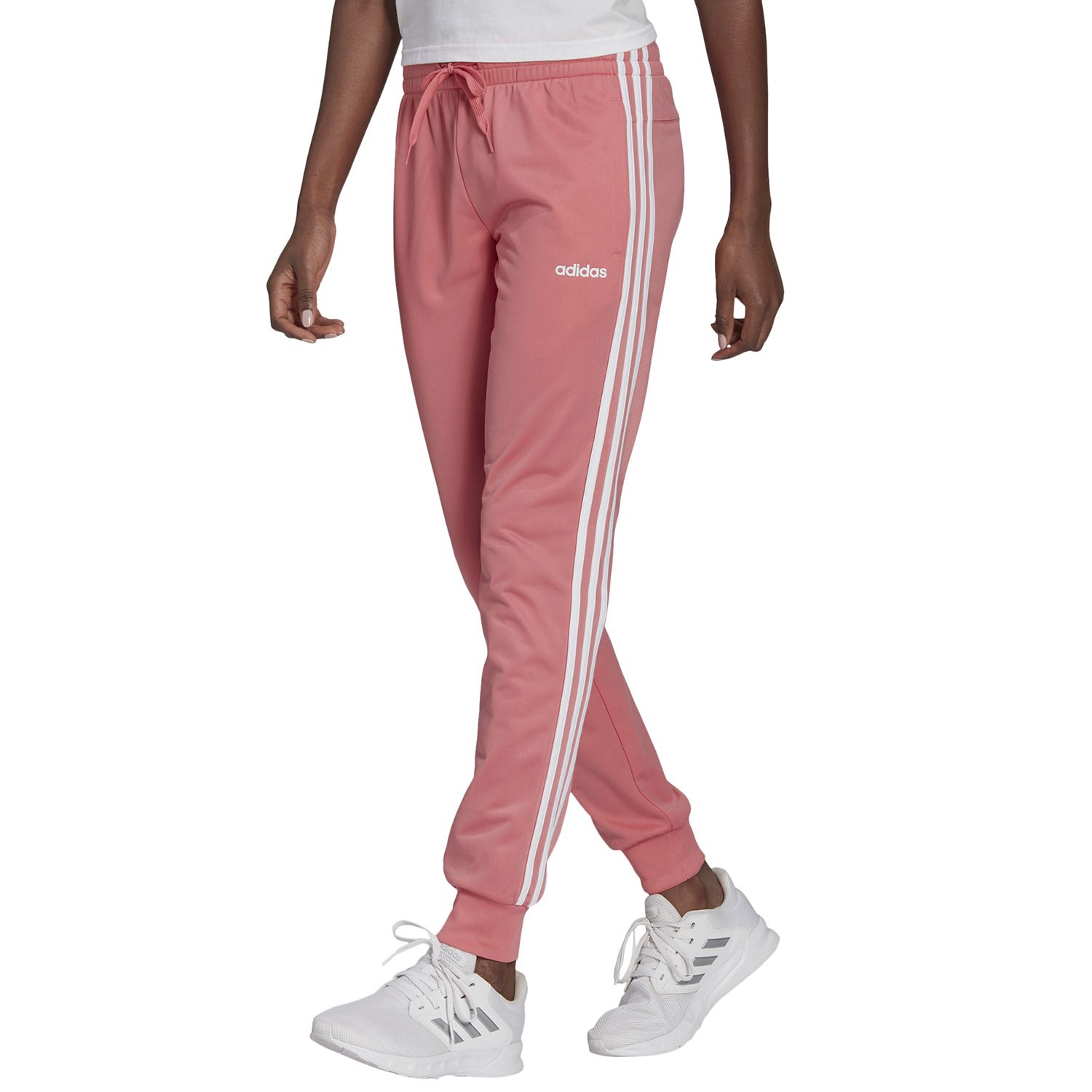 white adidas pants red stripes