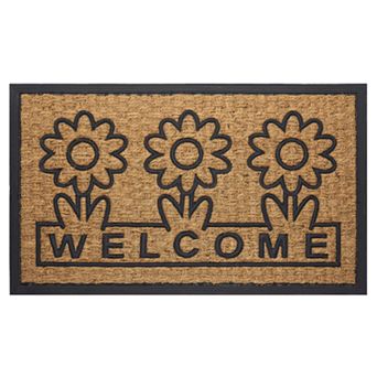 Achim Daisy Printed Coir Doormat - 18'' x 30''