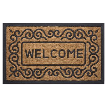 Achim Scrolls Printed Coir Doormat - 18'' x 30''