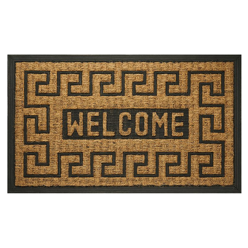 Achim Welcome Key Printed Coir Doormat - 18 x 30, Brown, 18X30