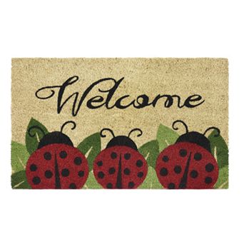 Achim Ladybug Printed Coir Doormat - 18'' x 30''