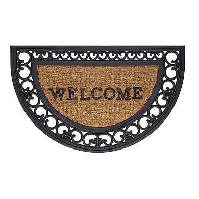 Achim Fleur-de-Lis Wrought Iron Look Rubber Doormat - 18'' x 30''