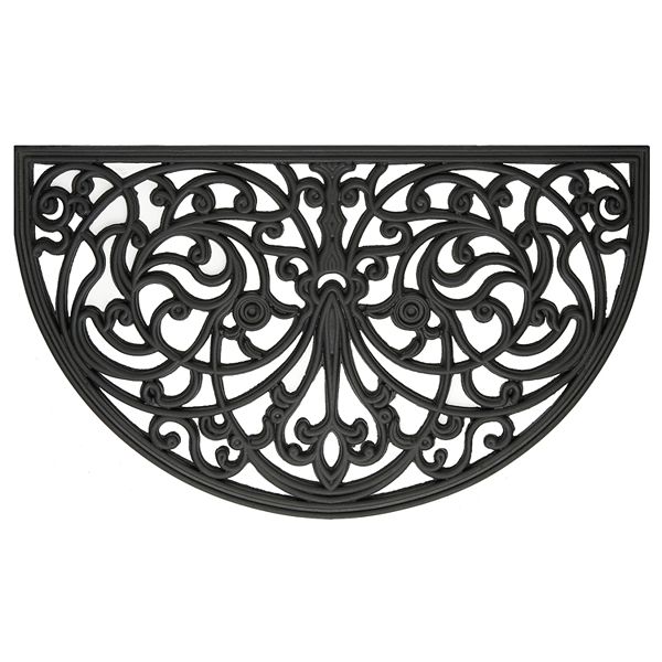 Achim Ironworks Wrought Iron Look Rubber Doormat - 18'' x 30''