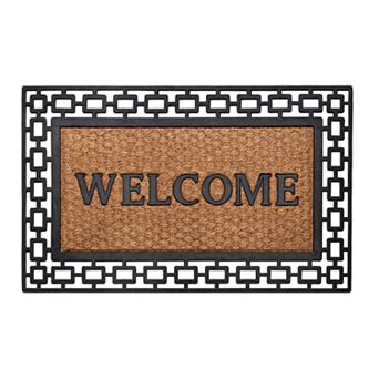 Achim Art Deco Wrought Iron Look Rubber Doormat - 18'' x 30''