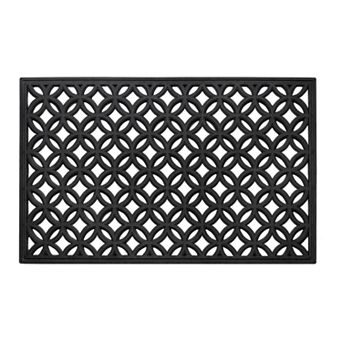 Achim Diamond Geo Wrought Iron Look Rubber Doormat - 18'' x 30''