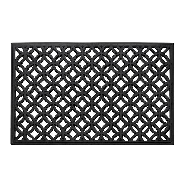Achim Diamond Geo Wrought Iron Look Rubber Doormat - 18’’ x 30’’