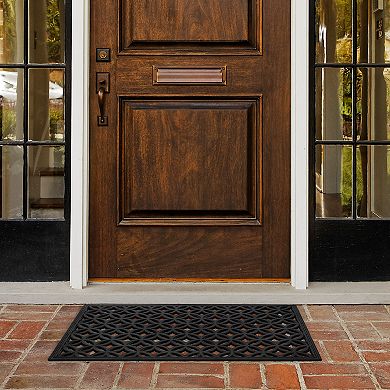 Achim Diamond Geo Wrought Iron Look Rubber Doormat - 18'' x 30''