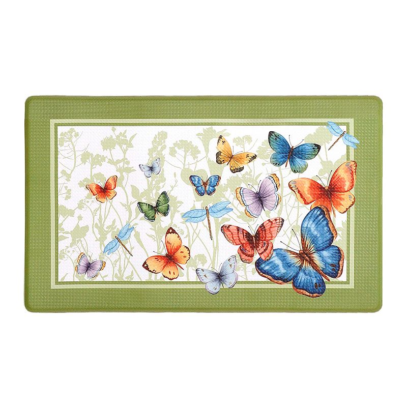 Achim Butterflies Anti-Fatigue Mat - 18 x 30, Multicolor, 18X30