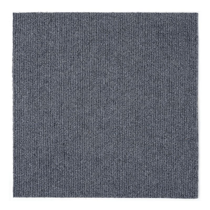 Achim Nexus Solid 12-piece Self Adhesive Carpet Floor Tile Set, Grey, 12X12