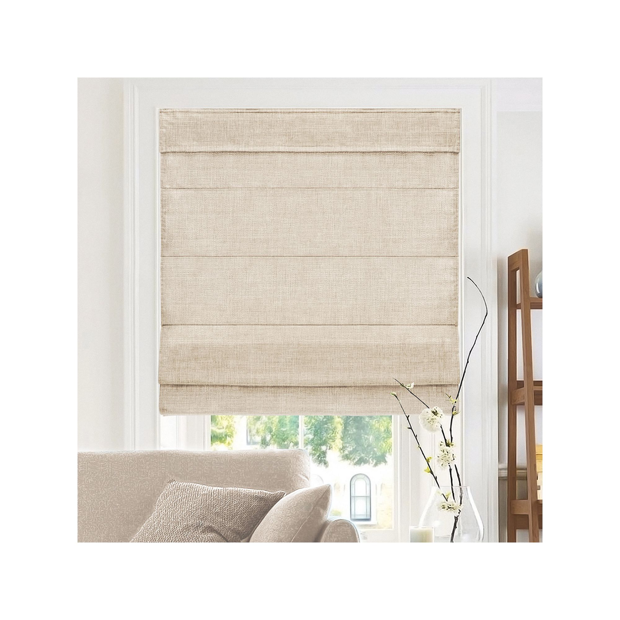 Chicology Roman Shade, Belgian Flax