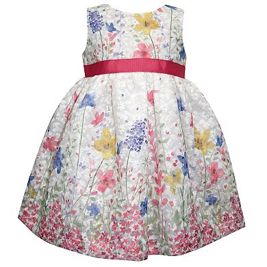 Toddler Girl Blueberi Boulevard Floral Print Dress & Long Sleeve Cardigan