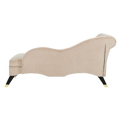 Safavieh Caiden Velvet Chaise with Pillow