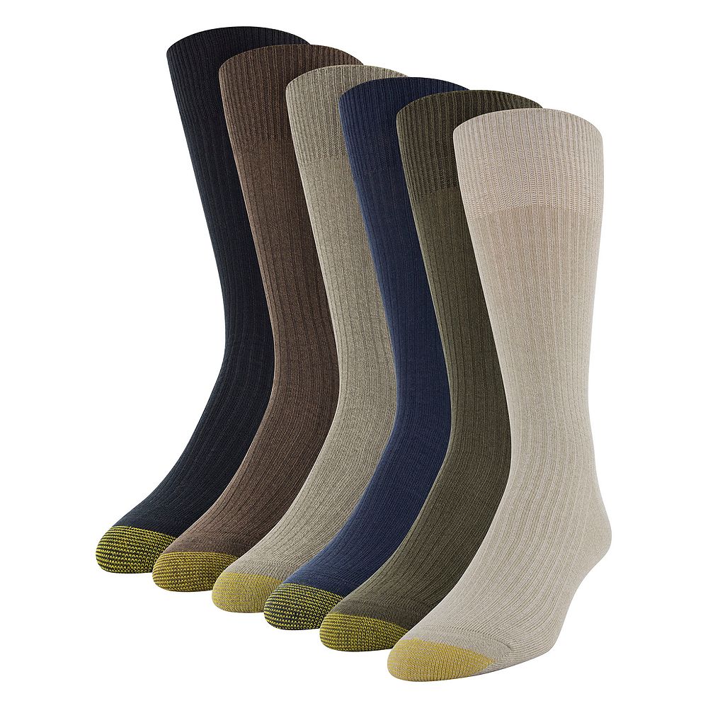 gold toe crew dress socks $42 Men 4 Pair Pack Casual Blue Beige Cotton Shoe 6-12 these socks are a wardrobe staple for business and dress attire Gold Toe Men's 4-Pack Dress