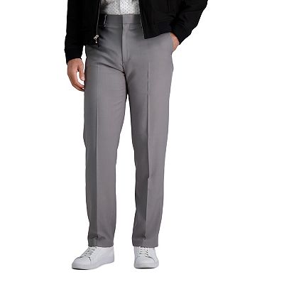 slim fit dress slacks Haggar Premium Comfort Dress Pants, Flat Front in Blue