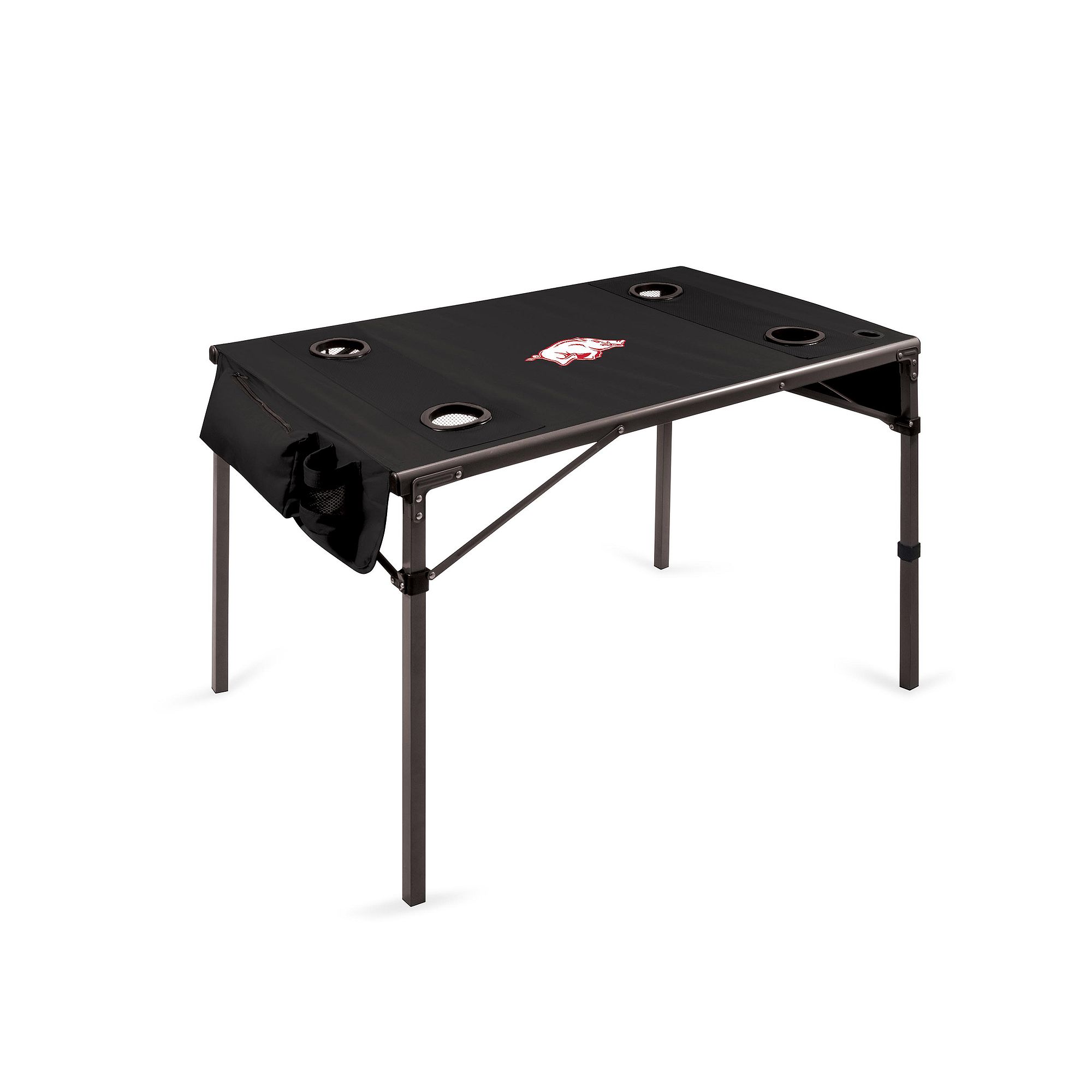 Picnic Time Arkansas Razorbacks Portable Folding Table, Black