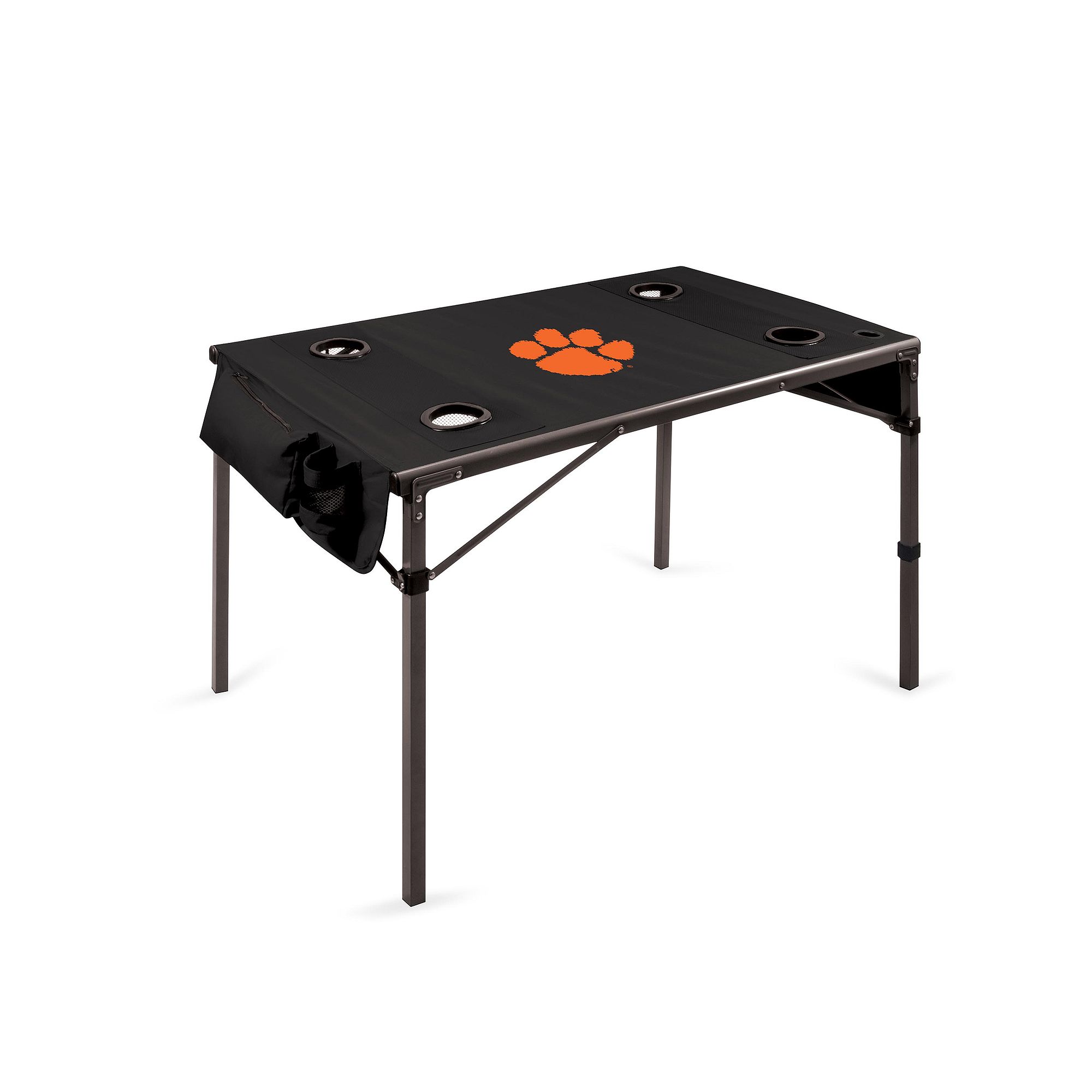 Picnic Time Clemson Tigers Portable Folding Table, Black