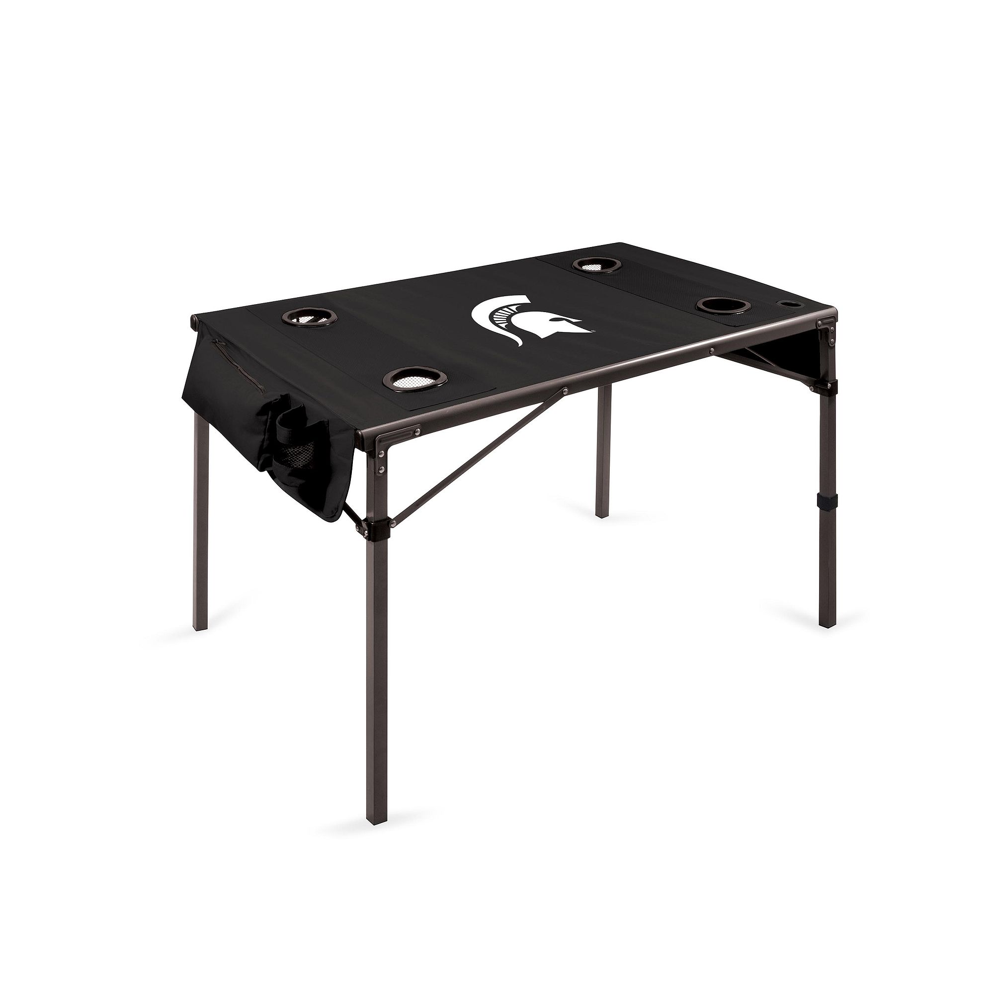 Picnic Time Michigan State Spartans Portable Folding Table, Black