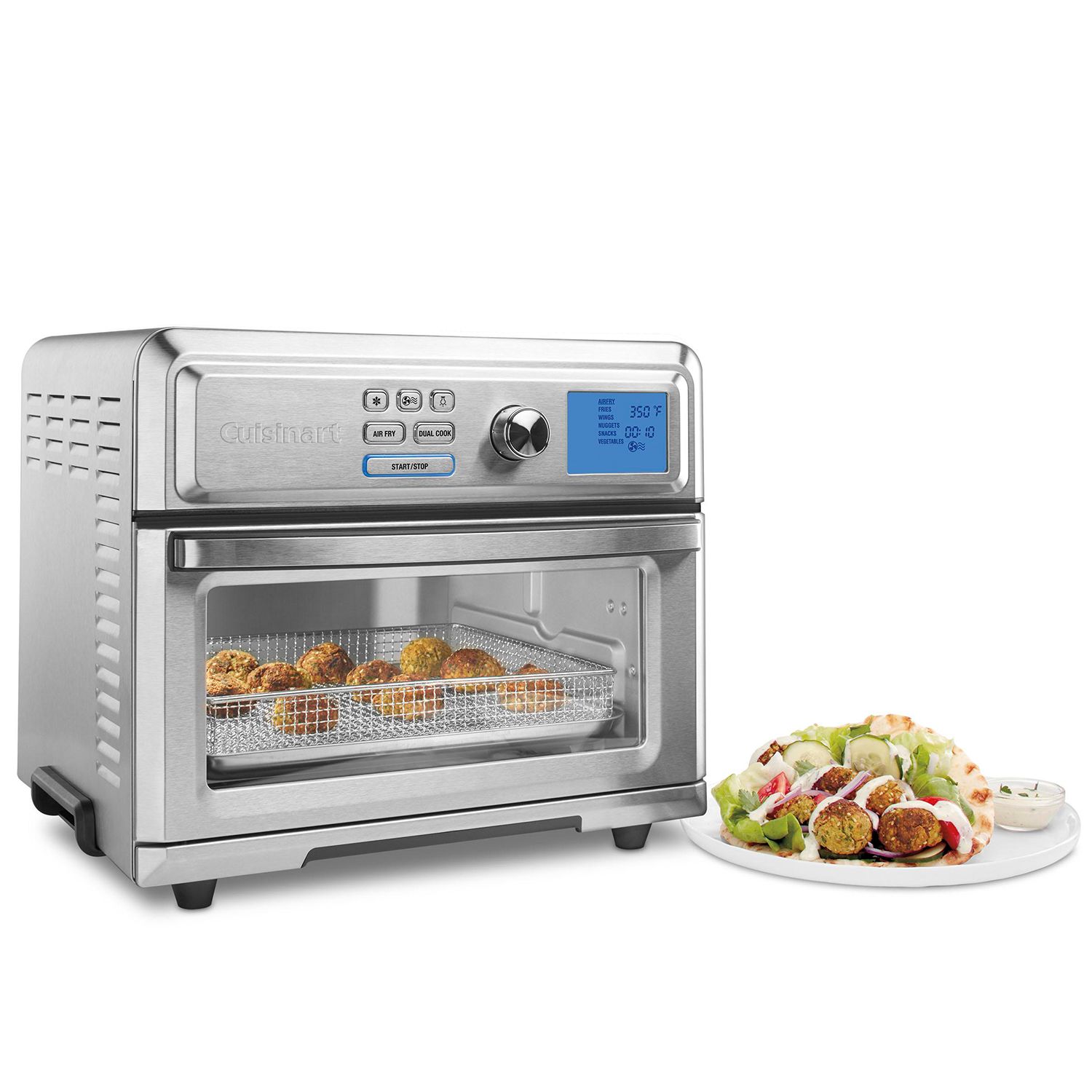 HOMCOM Air Fryer Toaster Oven, 21QT 8-In-1 Convection Oven Countertop,  Broil, Toast, Dehydrator, Thaw and Air Fry, Accessories Included, 1800W,  Stainless Steel Finish