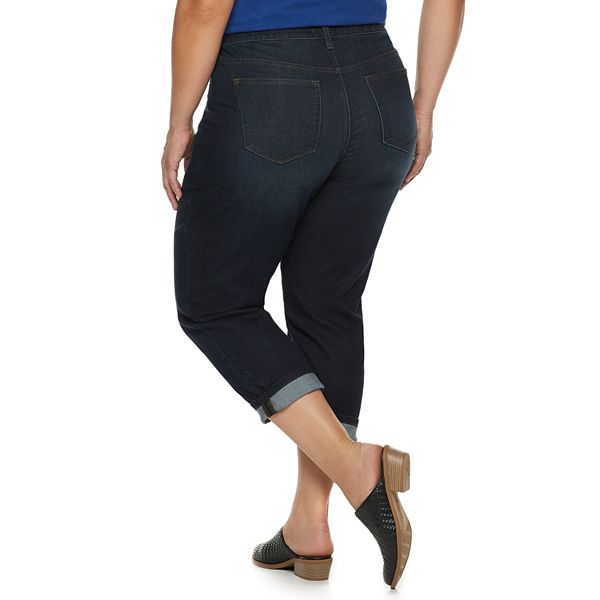 Plus Size SONOMA Goods for Life™ Cuffed Capri Jeans