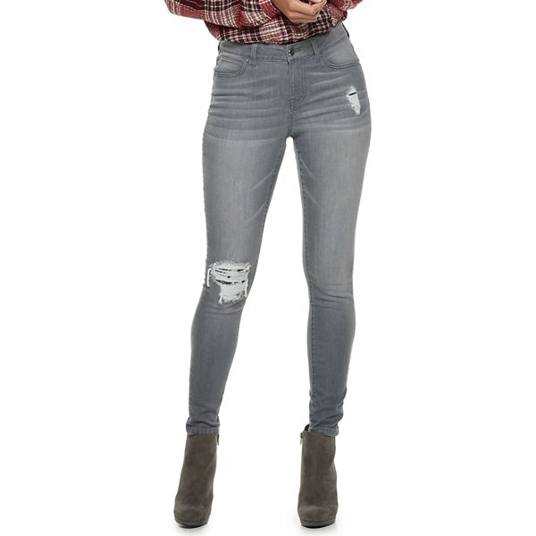 Women's Jennifer Lopez Sequin-Embellished MidRise Skinny Jeans