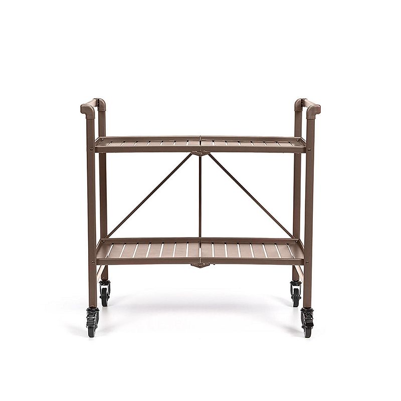 COSCO Intellifit Indoor / Outdoor Folding Serving Cart, Brown