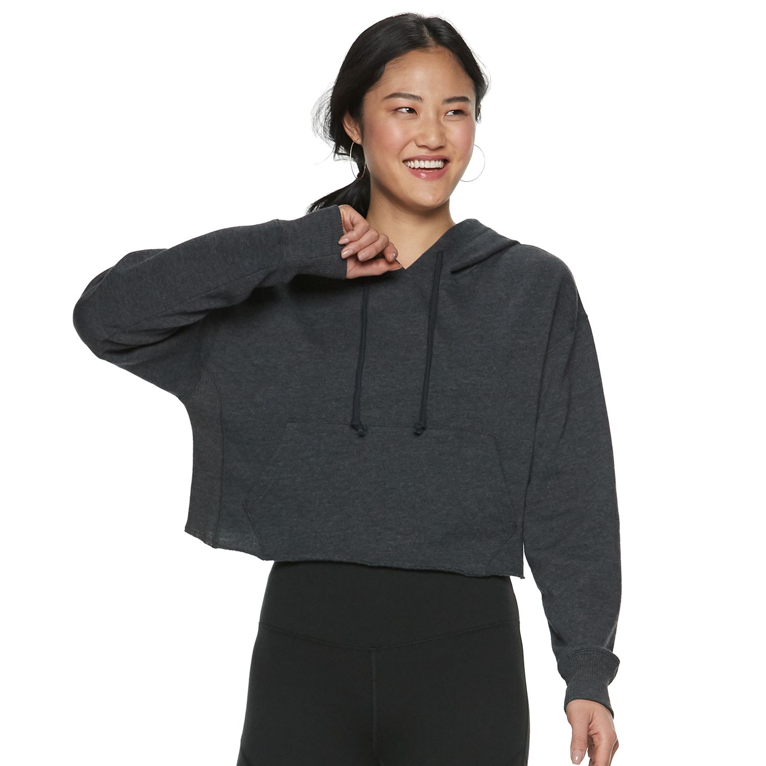 kohls cropped hoodie