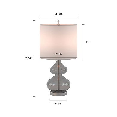 510 Design Ellipse Curved Glass Table Lamp 2-piece Set