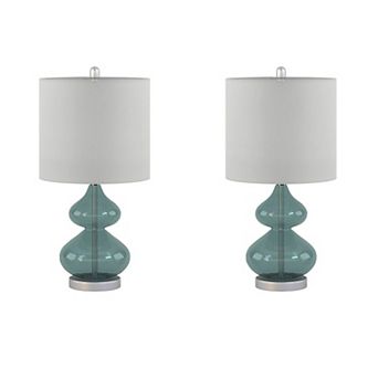 510 Design Ellipse Curved Glass Table Lamp 2 pc Set