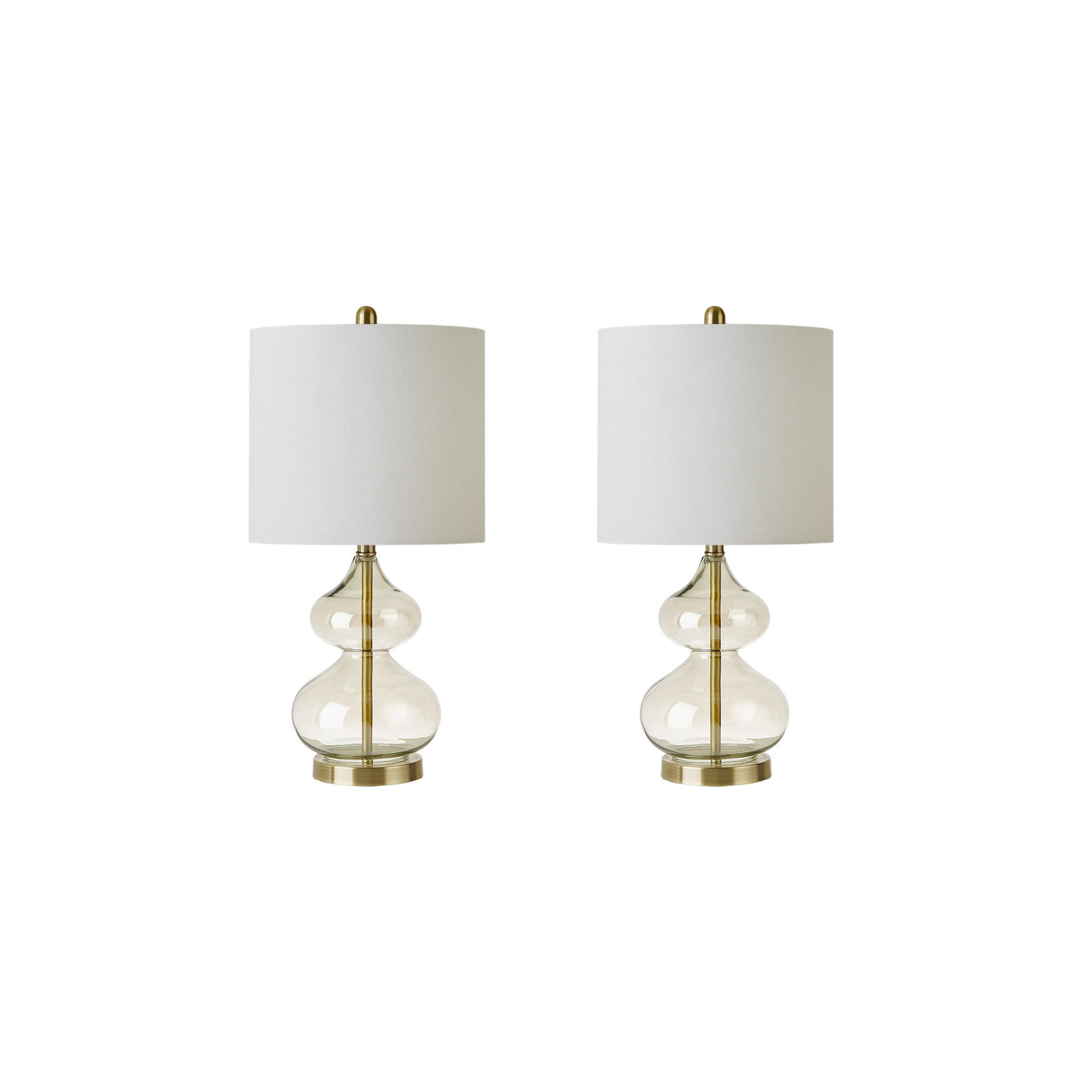 510 Design Ellipse Curved Glass Table Lamp 2-piece Set, Gold