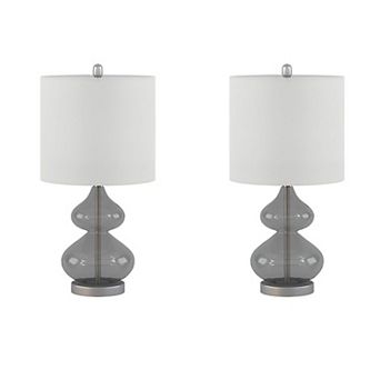 510 Design Ellipse Curved Glass Table Lamp 2 pc Set