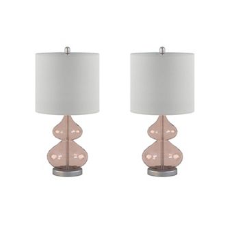 510 Design Ellipse Curved Glass Table Lamp 2 pc Set